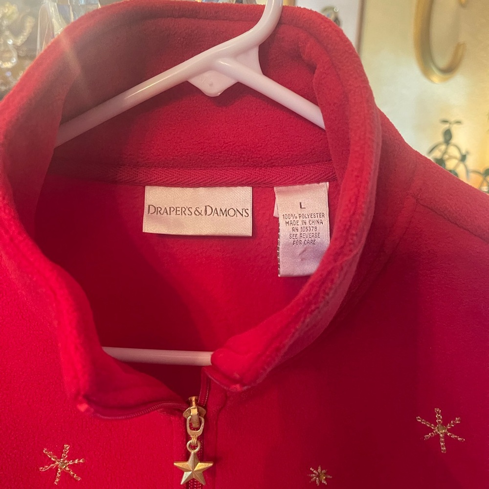 Drapers and Damons Fleece Christmas Vest Size L - Picture 3 of 6